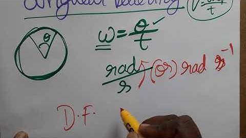 angular velocity SI unit and dimensional formula