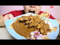 ASMR SATE AYAM | INDONESIAN CHICKEN SATAY REAL MUKBANG 먹방 | Just One More #BITESERIES