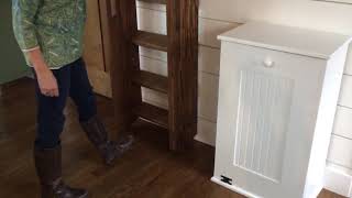 Joe’s retractable ship’s ladder for our small cottage
