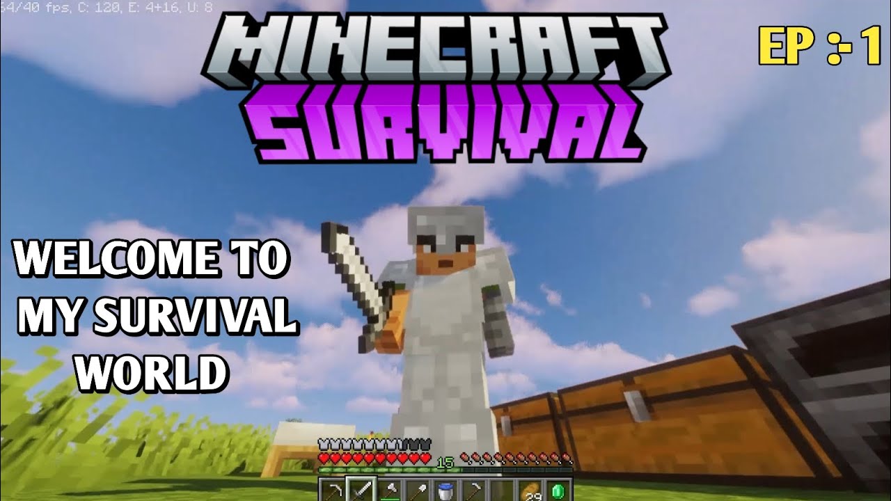 Welcome To My Minecraft Survival World || Survival Series Ep :- 1 - YouTube