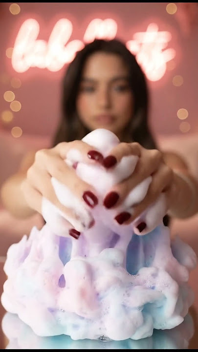 ASMR airy foam soap #asmr #asmrsoap