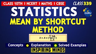 Find Mean Using  By Short Cut Method Statistics | Class 10- NCERT Maths | Hindi | CBSE | Eguru