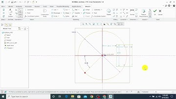 How to use Normal Command in CREO Sketch #normal #dimensions #command #creoparametric #sketch #2d