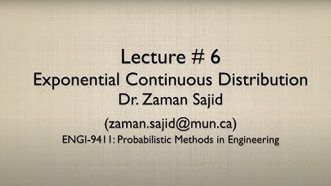 Lecture 6 - Exponential Distribution