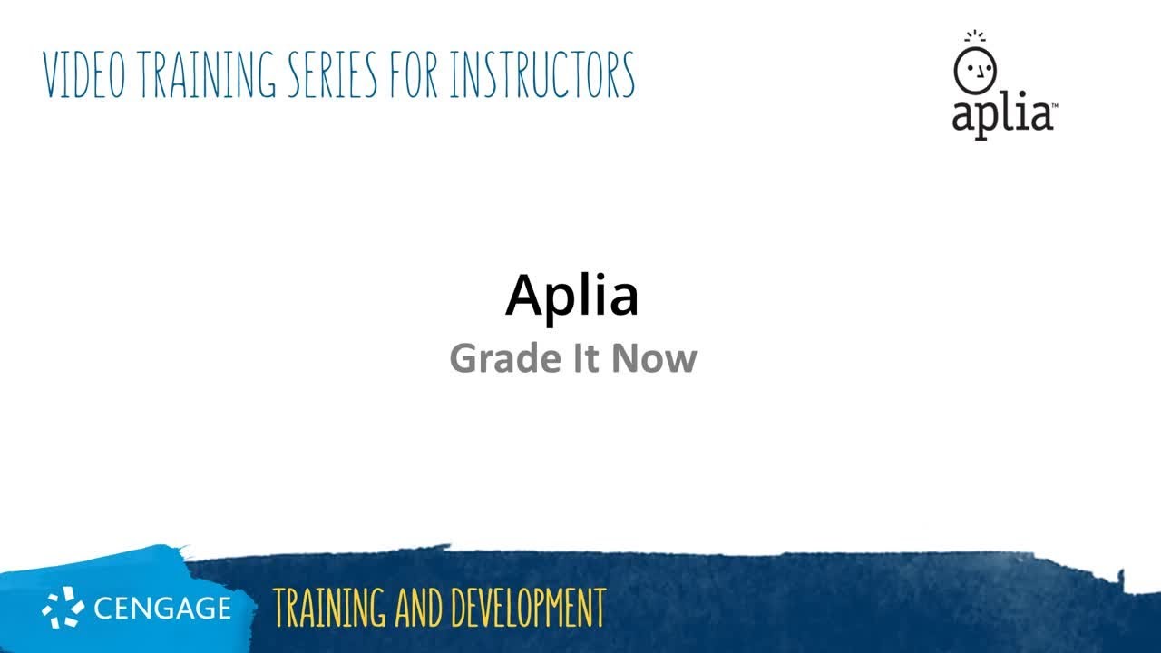 Aplia Instructor: Grade It Now instructor-led