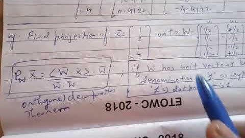 ECE, ESLA, 18EC44, Module 4, Projections 3