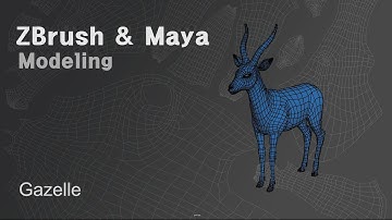 [ZBrush & Maya] Modeling a Gazelle (Part 05 - UV mapping)