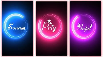 How To Make Neon Circel Status Video | Neon Name Art Video Editing \ alightnotion video editing