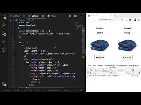 Adding features to a React shopping cart app | LIVE CODING thumbnail