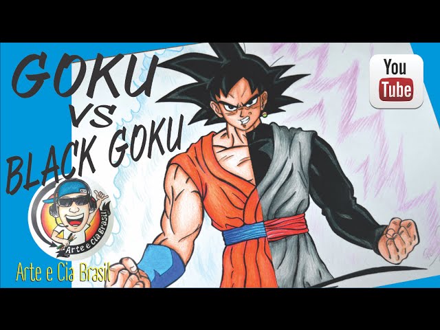 Goku vs Black Goku - Speed Drawing 