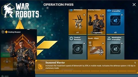 New operation pass new behemoth pilots War Robots