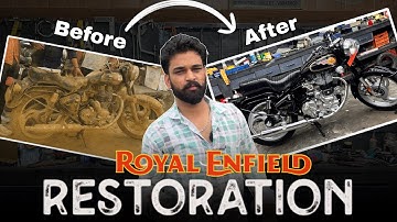 Old model bullet Restoration 🤩 full detail/bullet modification /royal Enfield/ paint work #bullet 