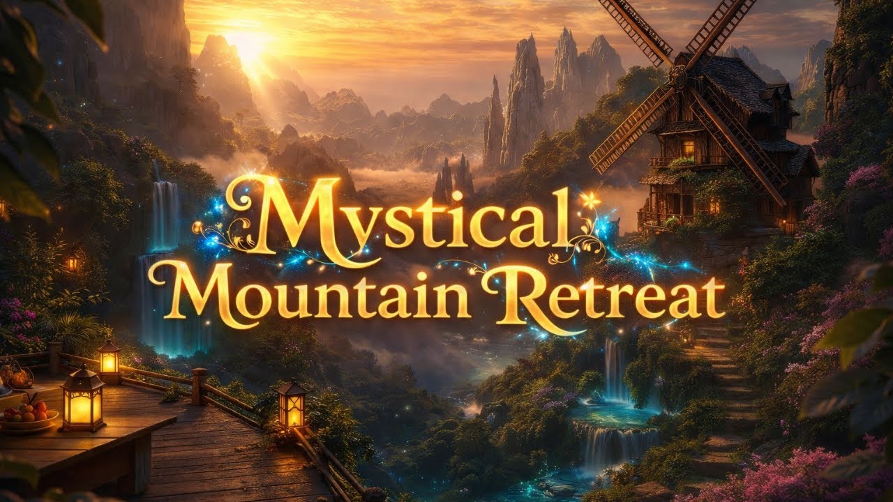 ✨ Fantasy Mountain Ambience – ASMR-музыка и звуки природы для сна 4К ✨