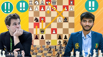 One Of The Most Adorable Brain Chess Game: 32 By Magnus Carlsen vs Gukesh D