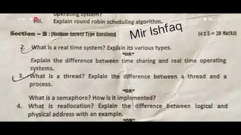 BG  3rd semester previous year paper operating system (BCA)@kashmir university info