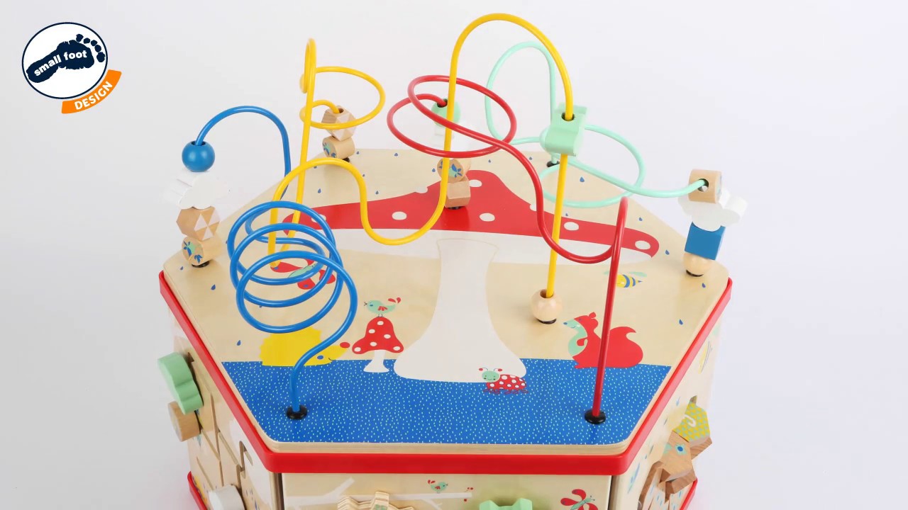 Small Foot 10630 – Jouet De Motricité Son De Boules En Bois Avec Circuits Et Plaques Coulissantes – Dès 12 Mois
