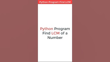 Python Program Find LCM of a Number #shorts