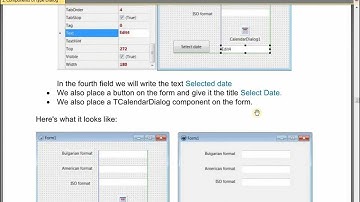 Lesson 4 from my new book Introduction to Lazarus IDE - Part II. Component TCalendarDialog - 1