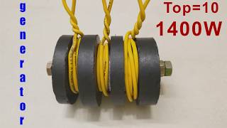 Wow...Top 10 free electricity 220v powerful free energy generator PVC copper wire  light bulb 2026