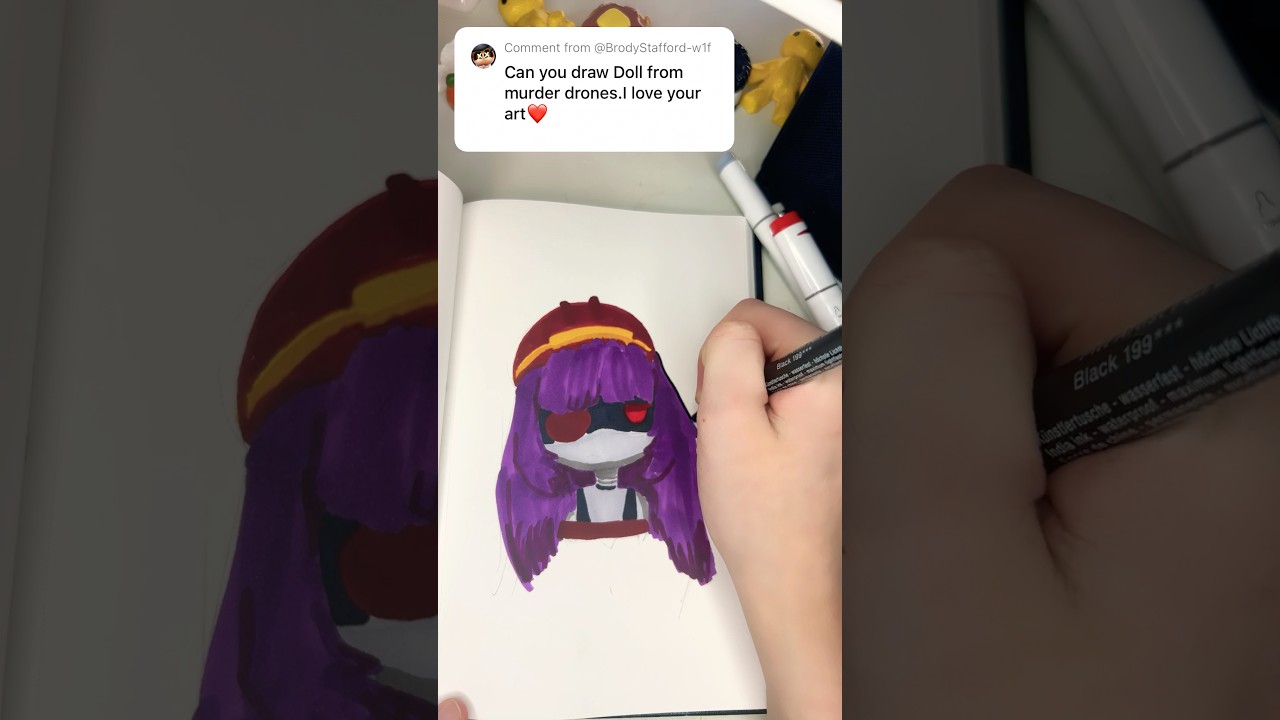 Drawing Doll from murder drones! 