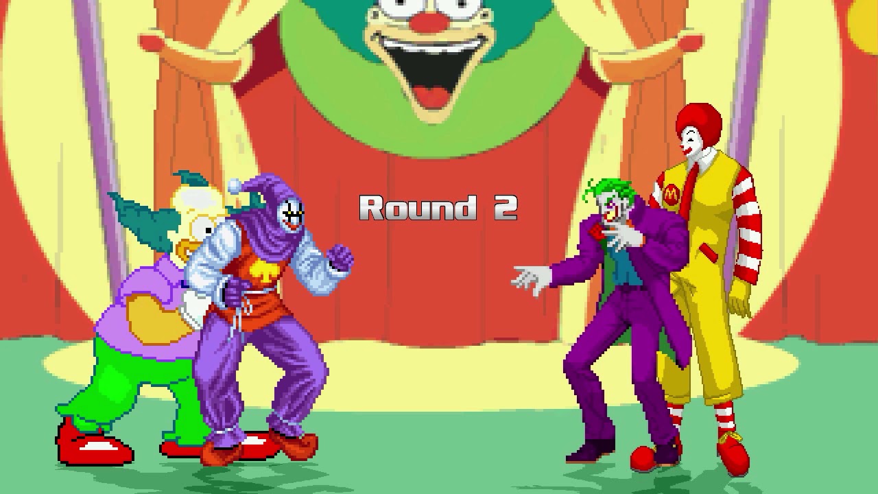 An Mugen 147 Clown Krusty Vs Joker Donald Youtube - krusty the clown roblox