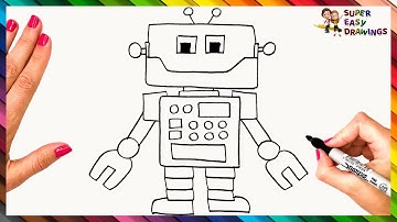 How To Draw A Robot Step By Step 🤖 Robot Drawing Easy