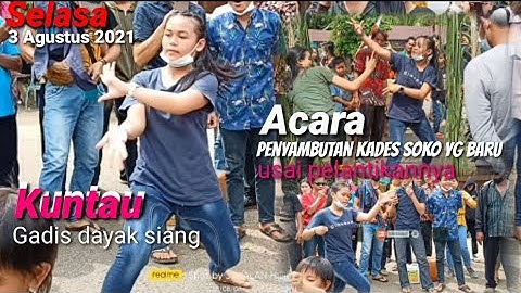 Acara adat lawang sekepeng dayak//kuntau gadis dayak kabupaten murung raya//Desa olung nango