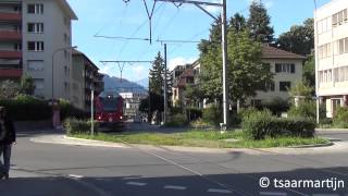 RhB ABe 8/12 3515 op de Engadinstrasse te Chur 17-07-2014