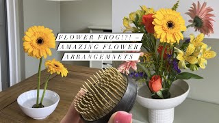 How to Use a Flower Frog | Easy Flower Arrangement | Simple Centrepiece