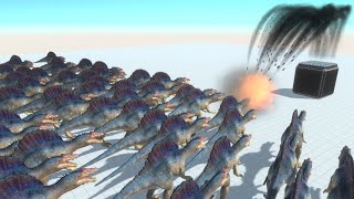 100 Missiles vs 100 Dinosaurs Animal Revolt Battle Simulator screenshot 5