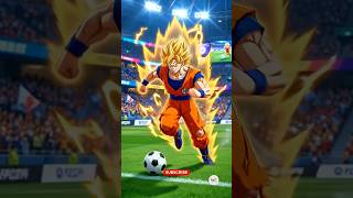 Goku Super Saiyan Football Power Shot|Super Saiyan football goal|anime action short #goku#anime