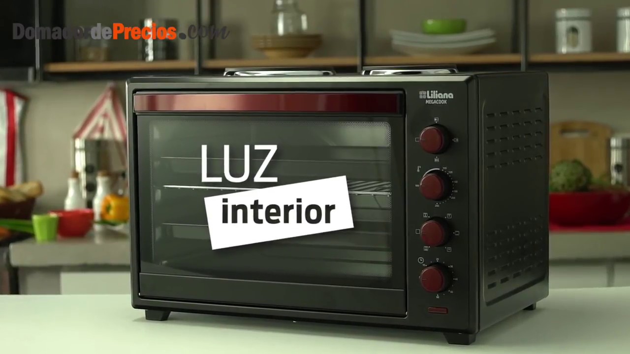 Horno electrico Liliana AO960 MEGACOOK 60 Litros y 2 Anafes Superiores -  YouTube