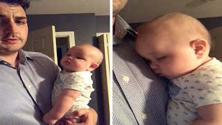 Dad Gets Baby To Sleep Talking About Job