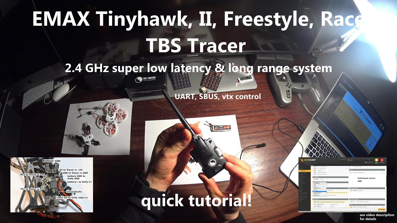TBS Tracer & Tinyhawk, II, Freestyle - quick tutorial, setup