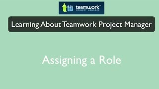 Assigning a Role TeamworkPM Adding A Project To Teamworkpm
