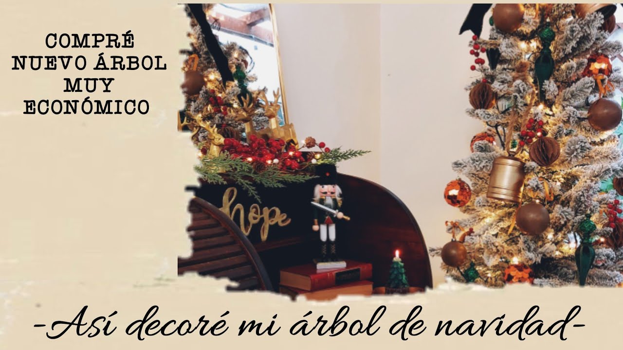 DECORACIÓN NAVIDEÑA  Así decoré mi árbol de navidad-IDEAS para decorar