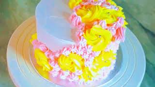 Cream Cake Decorating Idea |Whipping Cream Cake Decorating cakerecipe