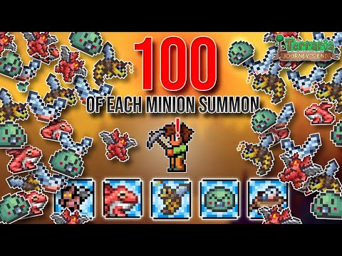 Terraria Journey's End | Spawning 100 of Every Minion | Pre-Hardmode Hacks