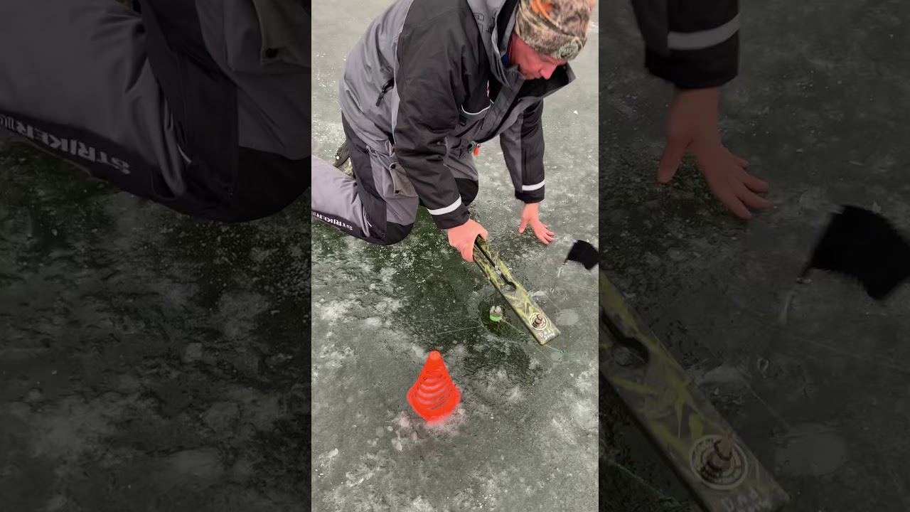 Ice fishing with tip ups YouTube