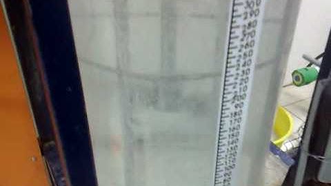 Observation of flow using flat paddle with baffles