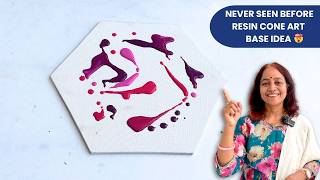 Simple Acrylic to Resin Art Transformation ✨ | Viral Canvas pouring Technique