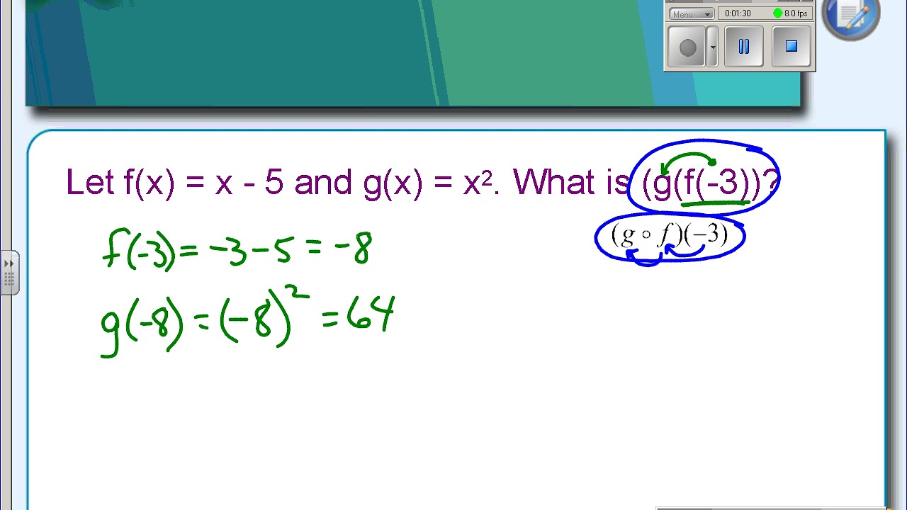 6-6 Part 2 Composition of Functions - YouTube