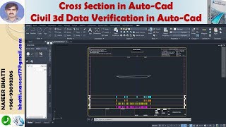 Cross Section in Auto Cad  |  Extracted Data Verification in Auto Cad