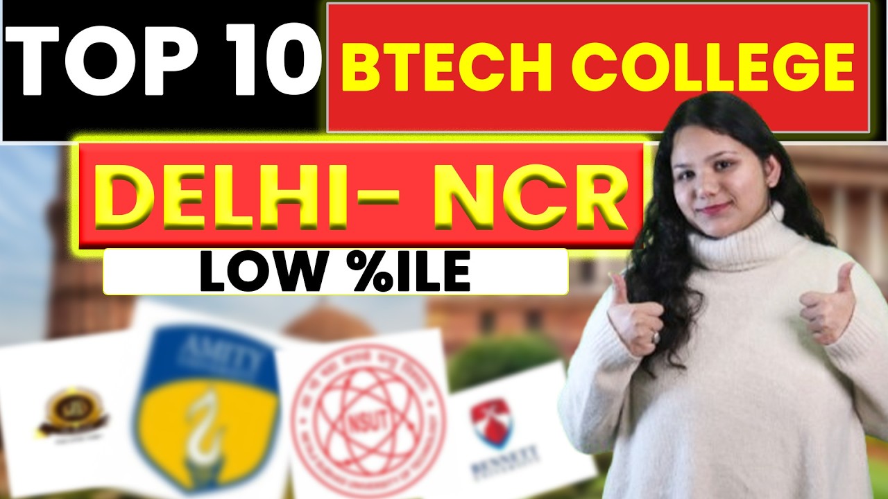 Top BTech Colleges in Delhi NCR at Low JEE Percentile 😟 | Direct Admission | JEE Cutoff | Fees & ROI