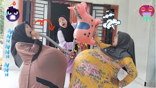 Kasihan ‼️😭 Drama Lucu 💢😜 Ibu Hamil Sakit Perut melahirkan Bayi Jumbo Kuda Poni