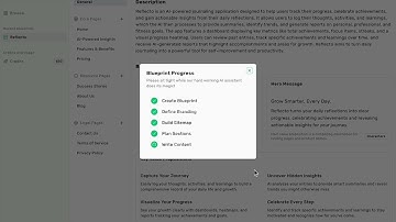 Generate website sitemap and copy with AI