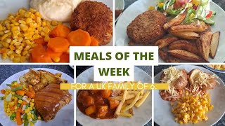 Simple family meals for a family of 6. #mealsoftheweek #ukfamily #mealsonabudget