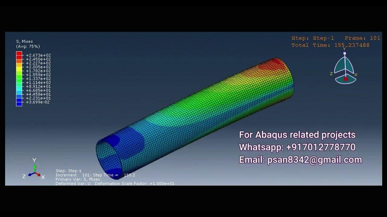 Pipe cyclic load simulation using Abaqus | Abaqus Tutorial | FEA Guru ...