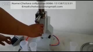 5-50ml smallest Pneumatic liquid and paste filling machine with foot pedal
