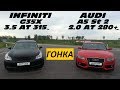 AUDI A5 2.0 T. st 2 vs INFINITI G35X. ЯПОНЕЦ НАГНАЛ ШУМА ! АТМО или ТУРБО VAG ?